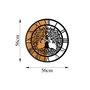 Wallity Reloj de pared decorativo de madera Nogal y Negro